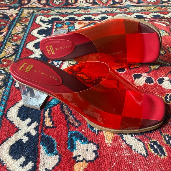 Miista E8 Rita red vinyl midi heels - Picture 5 of 8